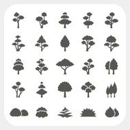 Tree icons set N2
