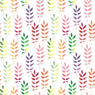 vector seamless watercolor pattern with leaves N3