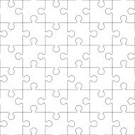 Puzzles Seamless line pattern