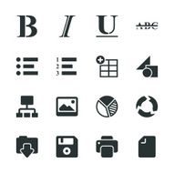 Document Editor Tool Silhouette Icons