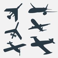 group of planes in all different angles