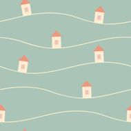 Seamless pattern with houses N24