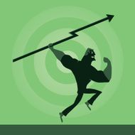 man throwing arrow