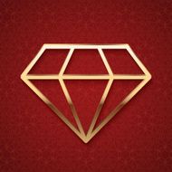 Golden Diamond Silhouette