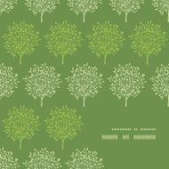 Green trees stripes corner frame pattern background