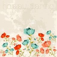 Retro flowers pattern N2