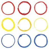 Circular Primary Color Brush Stroke N2