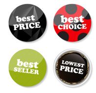 Stickers Set for your Business Vector Illustration N4
