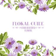 Flower background with violet flowers N7