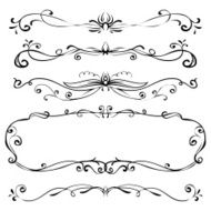 Set of vintage vector dividers N33