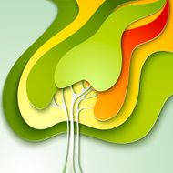 Summer tree Abstract paper nature background N2