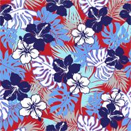 flower and tropical leaf N3
