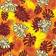 flower and tropical leaf N6