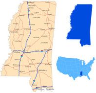 Mississippi road map