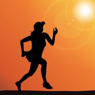Vector silhouette of a woman N2122