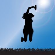 Vector silhouette of a woman N2123