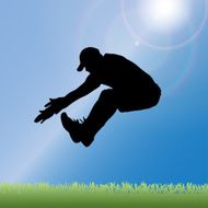 Vector silhouette of a man N1157