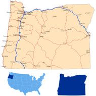 Oregon road map