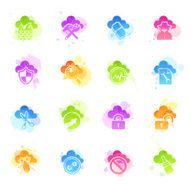 Stains Icons - Cloud Computing Security