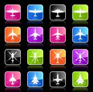 Ubergloss Icons - Airplanes &amp; Helicopters