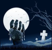 zombie in cemetery