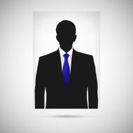 Profile picture whith blue tie Unknown person silhouette