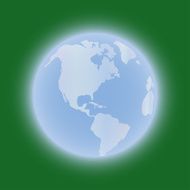 Vector silhouette of the globe N4