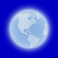 Vector silhouette of the globe N5
