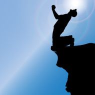 Vector silhouette of a man N1162