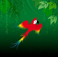 Abstract rainforest parrot