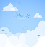 Weather background Blue sky with clouds