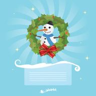 Christmas Message - Snowman &amp; Wreath