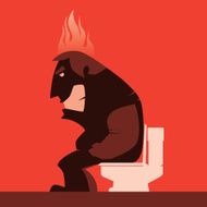 constipated man