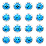 Blue Icons - Ninja Weapons