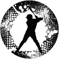 Baseball Batter Grunge Graphic