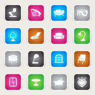 Multicolor Icons - Retro Furniture