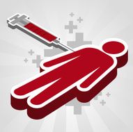 Isometric syringe injecting in body