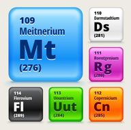 Periodic Table Elements (10nine-114) on Color Buttons