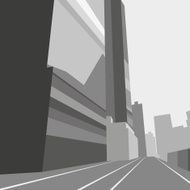 Hand drawn cityscape vector illustration N5