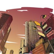 City hand drawn vector illustration N14