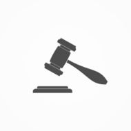Judge or Auction Hammer icon Vector Illustration N2