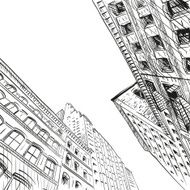 City hand drawn vector illustration N17