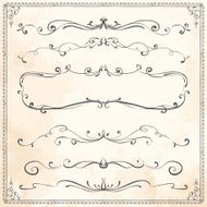 Set of vintage vector dividers N34
