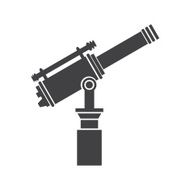 Eiffel Tower telescope vector illustrations EPS10