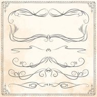 Set of vintage vector dividers N35