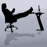 Vector silhouettes of woman N163