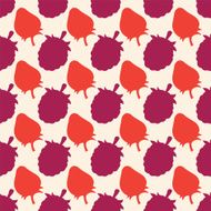 Seamless pattern with silhouettes berries