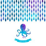 card with octopus