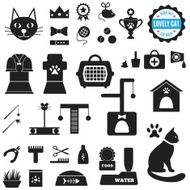 Great set of icons about Lovely Cat Vector illustration for N2