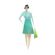 Woman silhouette fashion style isolated on a white backgrounds N5